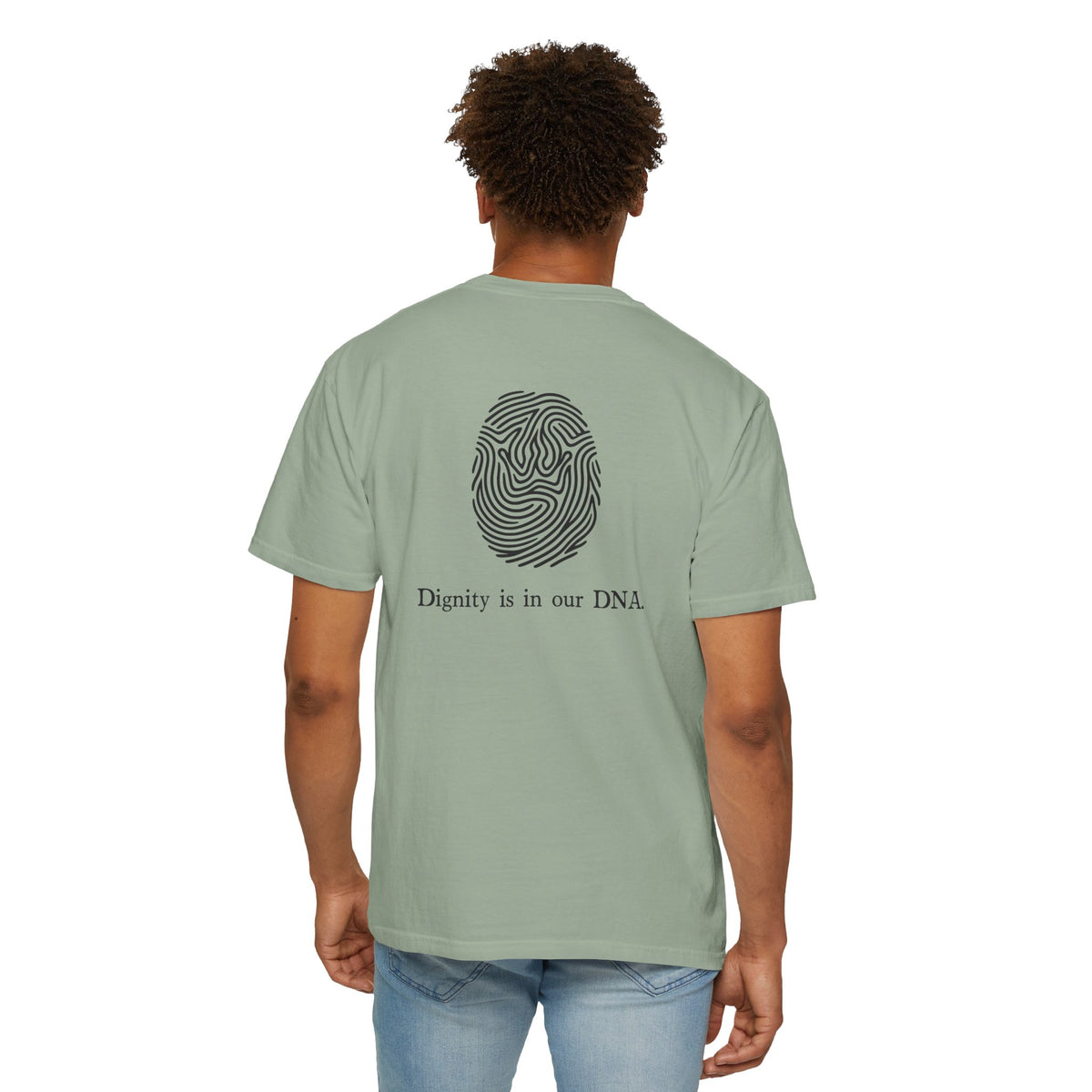 Dignity is in Our DNA T-shirt | Fingerprint Graphic Tee